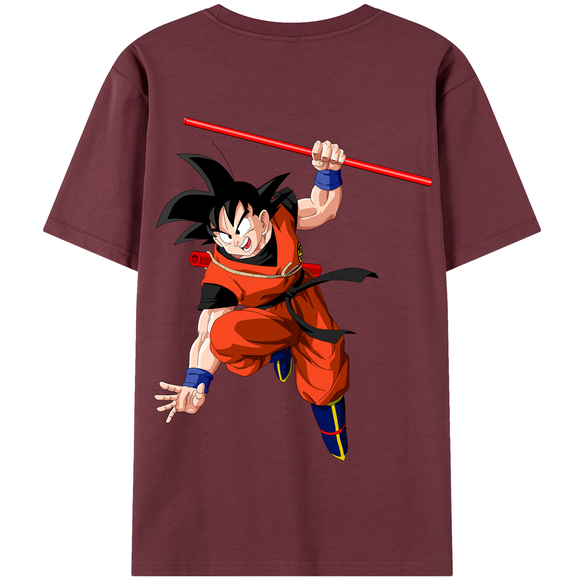 （画像用） ドラゴンボール 孫悟空（そん ごくう）Son Goku カカロット DRAGON BALL Kakarotto 綿100％半袖Tシャツ（背面プリント）